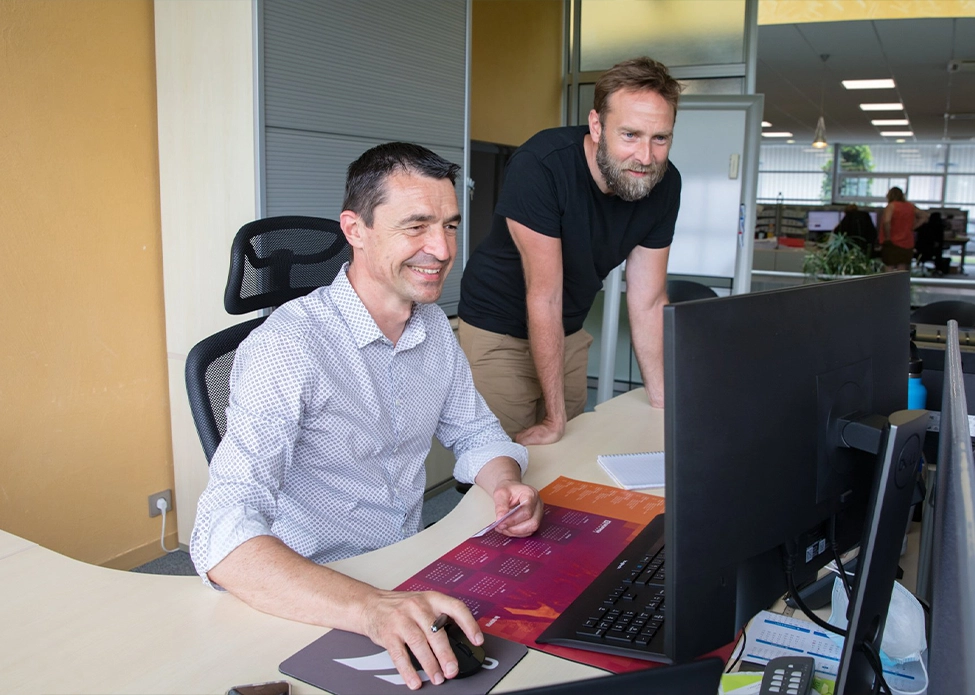 Photo de nos collaborateurs en réunion en visio