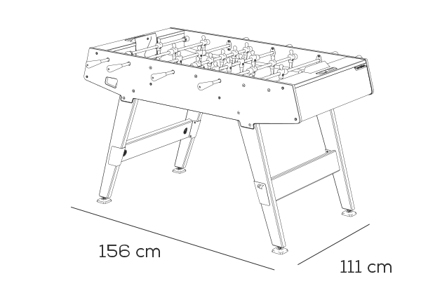 dimensions baby-foot exterieur cornilleau stella
