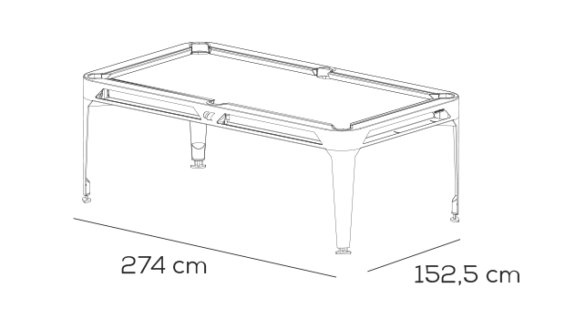 dimensions billard d'extérieur cornilleau
