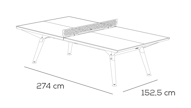 dimensions table de ping pong lifestyle cornilleau